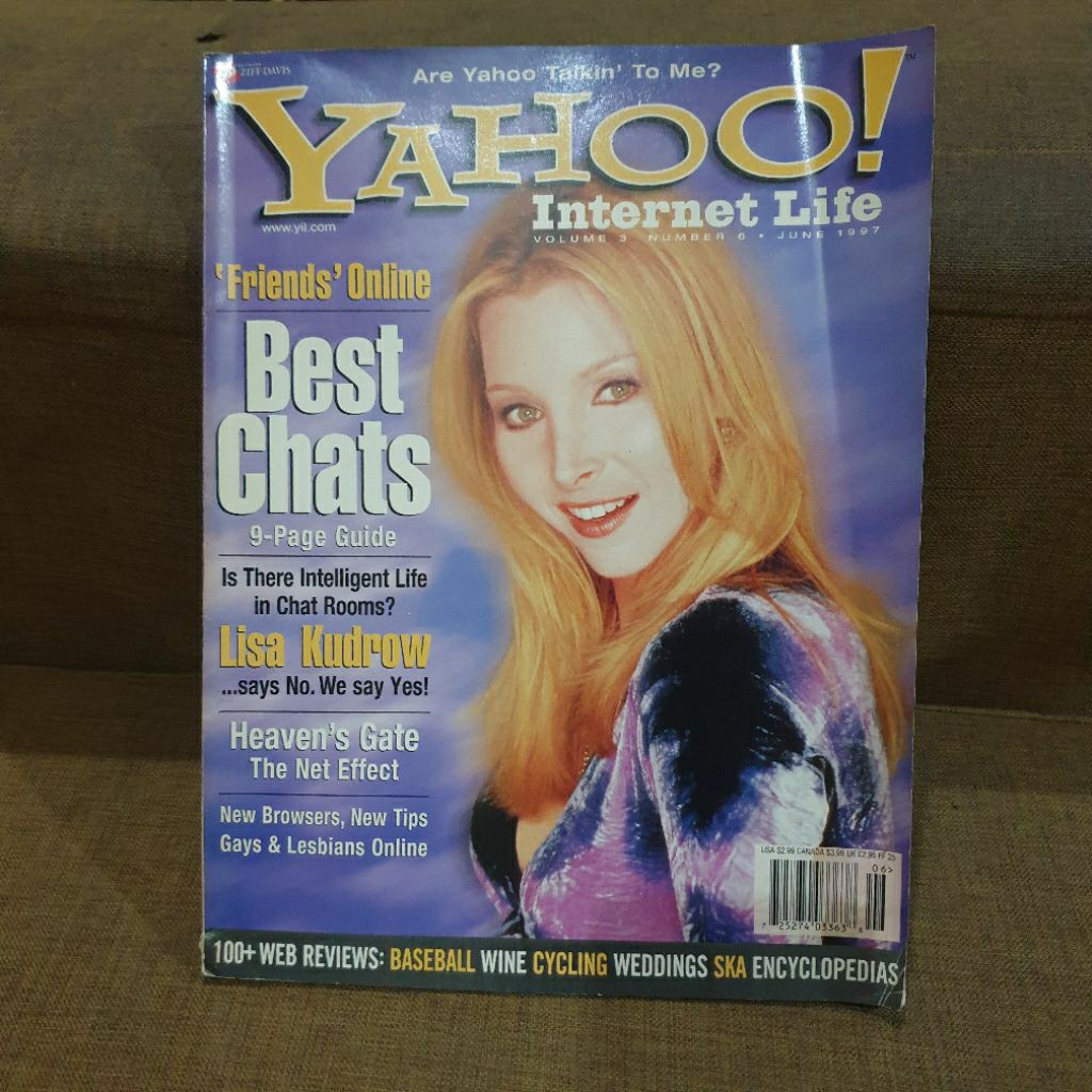 Majalah Vintage Import Yahoo 1997 cover Lisa Kudrow FRIENDS actress