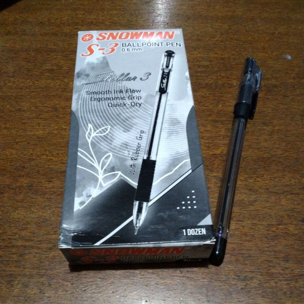 

[LUSIN / 12PCS] BALLPOINT SNOWMAN S-3 0.6MM / PEN SNOWMAN STELLAR 3 0,6 MM