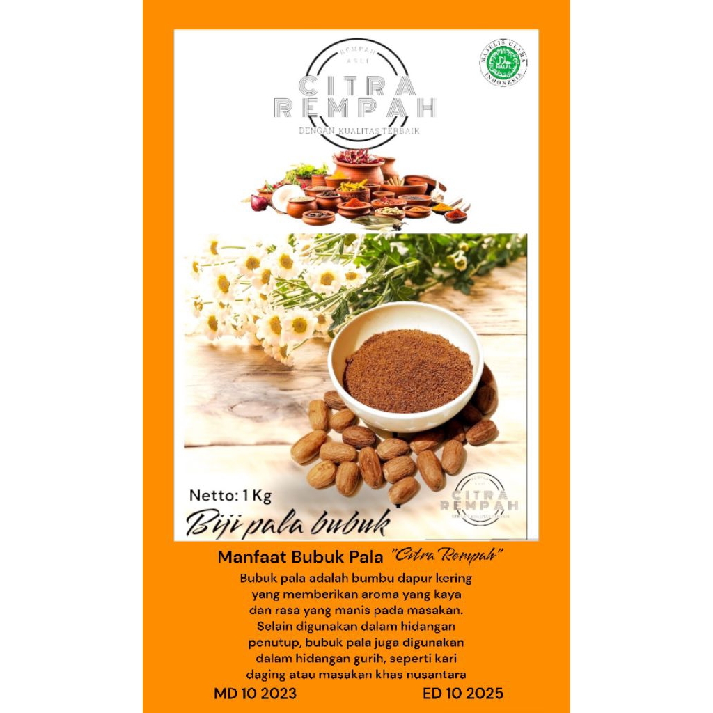 

Biji Pala Bubuk 1 kg