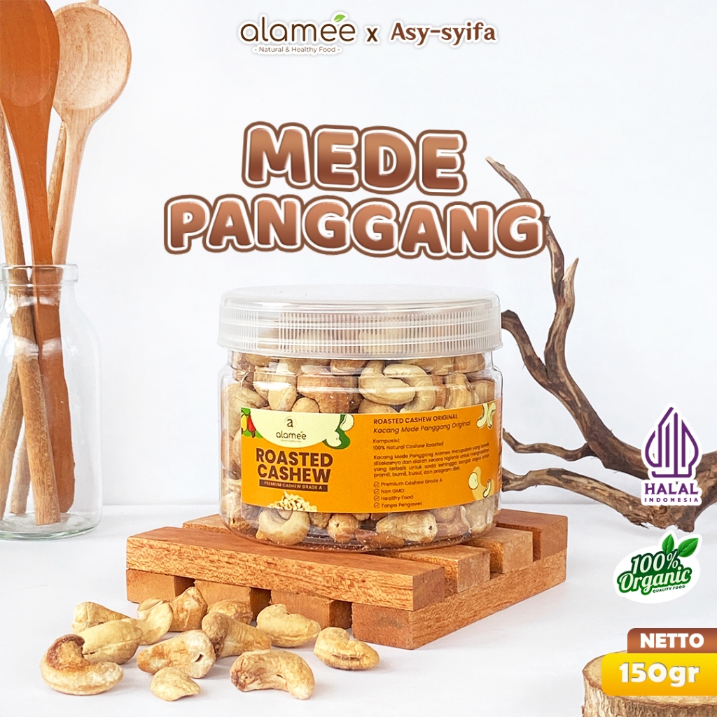 

Kacang Mede Mete Mente Cashew Panggang Roasted Oven Original Premium Grade A Utuh Matang Asli 150g