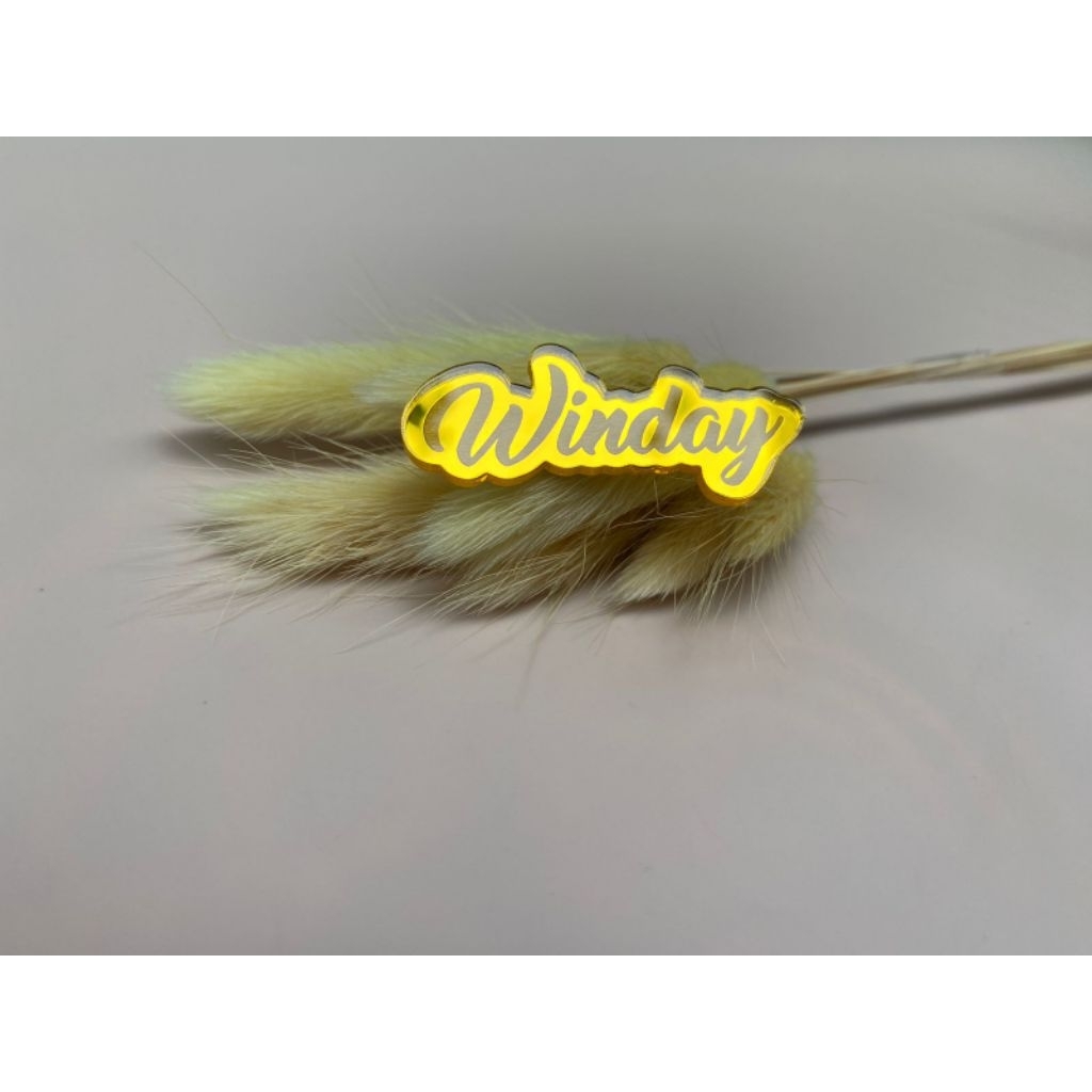 label akrilik custom nama  / akrilik hijab / akrilik fashion