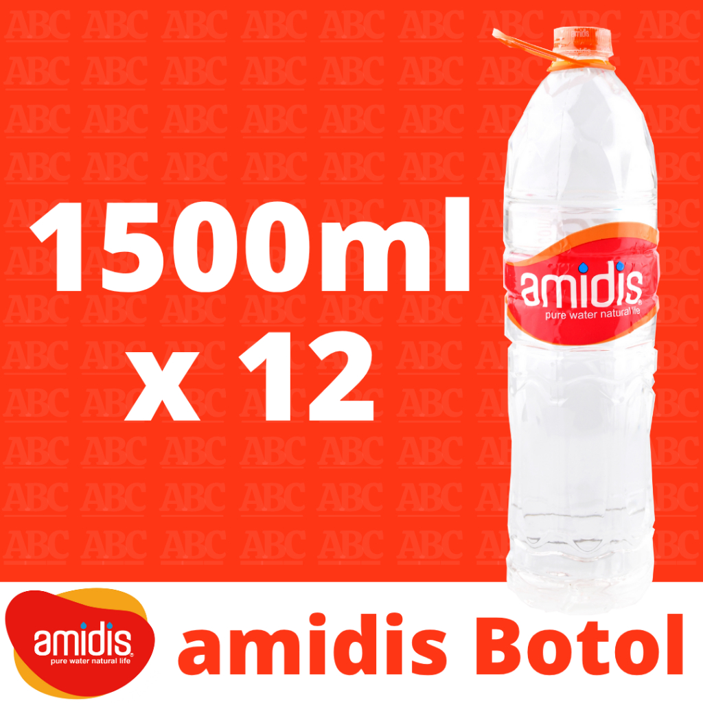 

Amidis | 1500 ml x 12 | Botol Besar | 1.5 Liter | 1,5 Liter | Air Minum | Air Mineral
