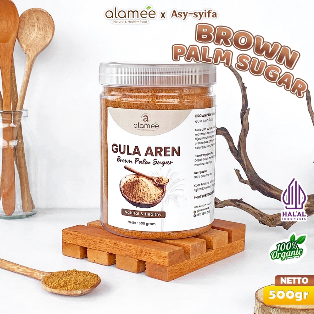 

Gula Aren Asli Bubuk Premium Semut Powder Natural Organic Non Msg 500gr Pure Palm Sugar Organik