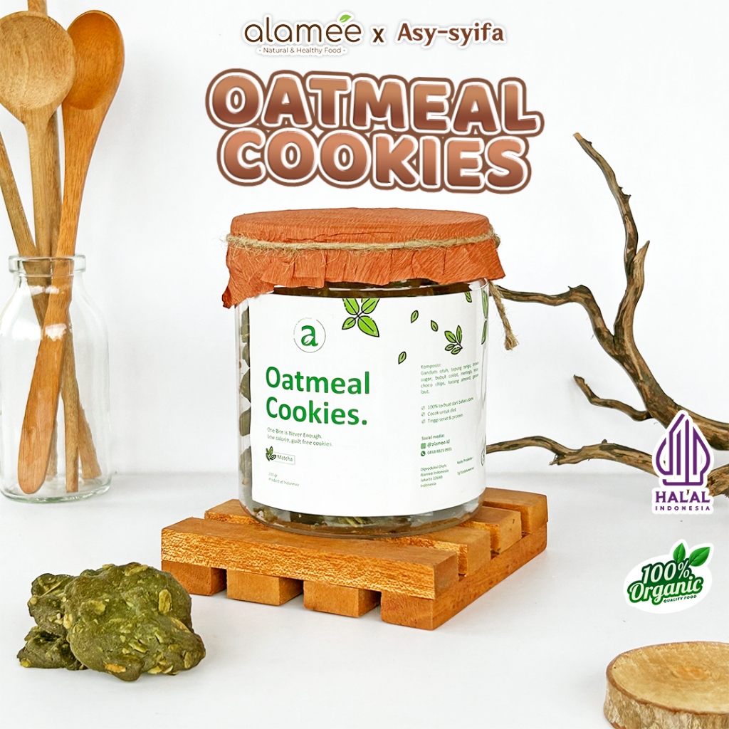 

ALAMEE Oatmeal Cookies Coockie Matcha Oat Snack Kue Kering Makanan Sehat Anak Bayi Balita