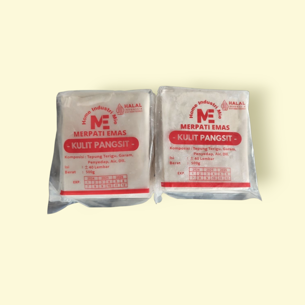 

MERPATI EMAS Kulit Pangsit Frozen | | Elastis & Mudah Dibentuk | Untuk Pangsit/Ayam Rebus