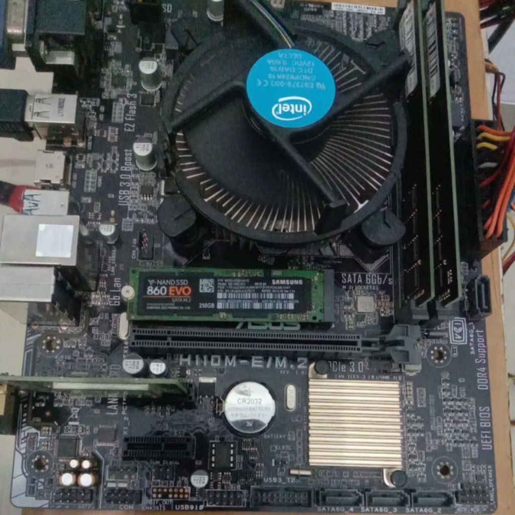 Motherboard Asus H110M-E M.2 plus processor CI5 gen7 ram DDR4 4GB