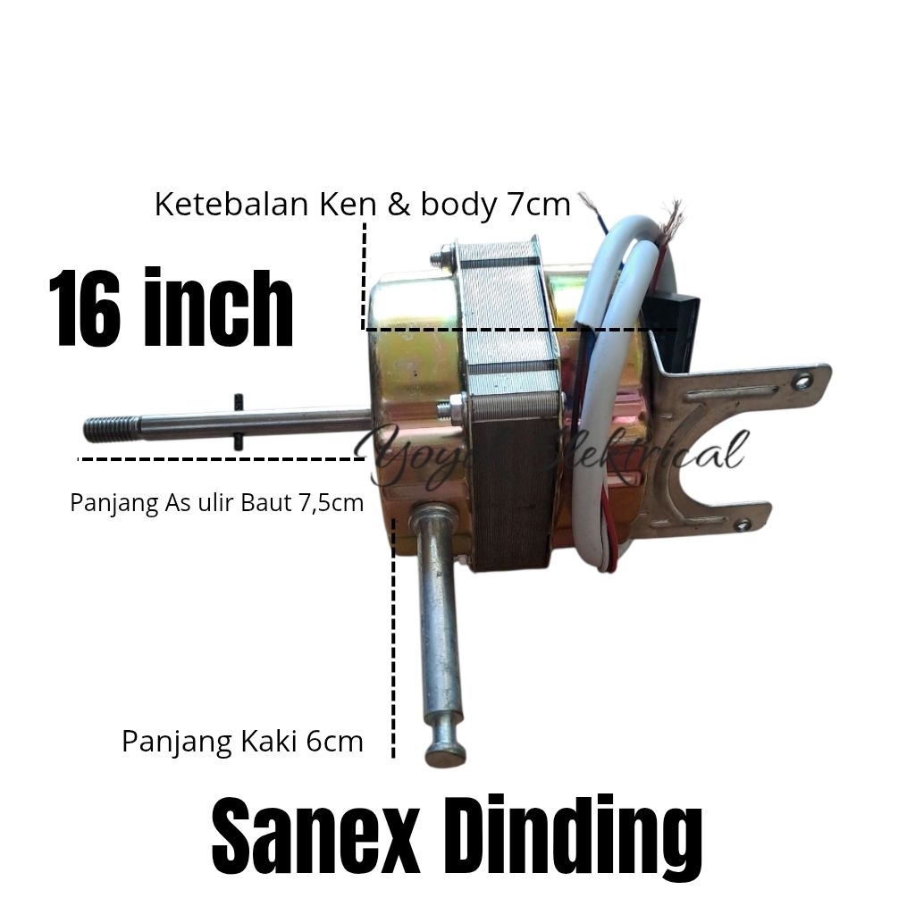 Dinamo Kipas Angin Dinding | Dinamo Kipas Angin Wallfan 16 inch Double Bearing