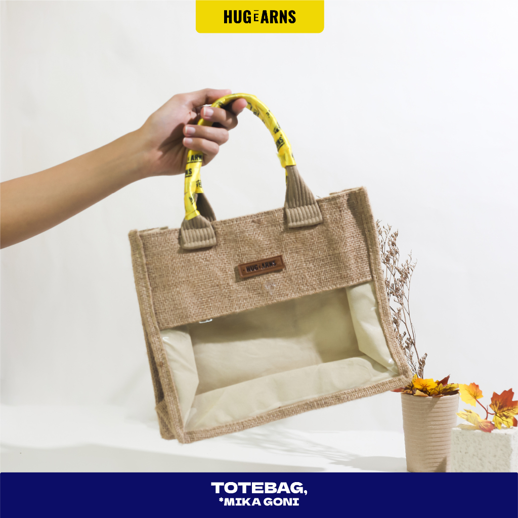 HUGeARNS - Tas Tote Bag Mika Goni / Tas Goni Mika / Tas Goni Kombinasi Mika / Tas Mika Goni Totebag 