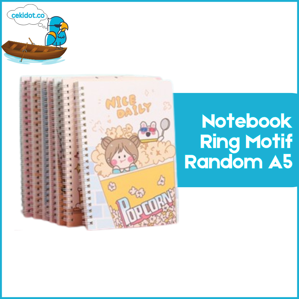 

Notebook Ring Motif Random A5 / Buku Tulis Sekolah Isi 60 Lembar / Buku Catatan / Buku Diary / Buku Tulis Random Y3435