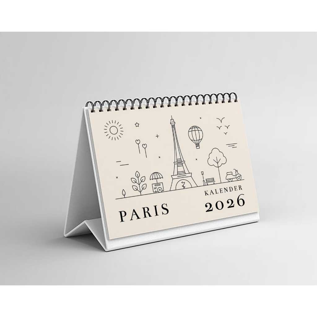 

Kalender Meja 2026 Ukuran A6 - Kalender Meja Aesthetic 2026 - Spiral Kalender by. TOOKE
