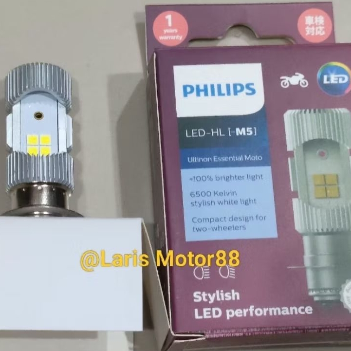 ORIGINAL 100%  Lampu Motor Philips Lampu Utama Led H6 Lampu Led Depan Motor Lampu Depan Motor Led Ph