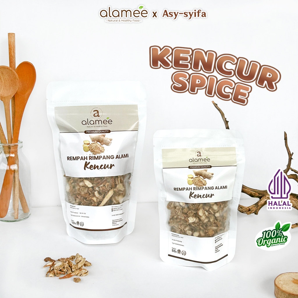 

ALAMEE Kencur Kering Dried Spice Galangal Rimpang Rempah Alami Organic Bumbu Masakan Dapur Masak