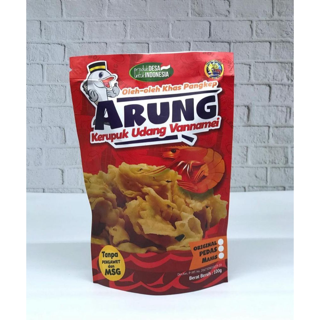 

Kerupuk Udang Vannamei ARUNG Khas Pangkep