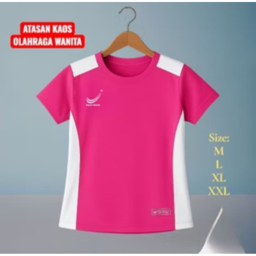 Atasan wanita Jersey wanita Baju aerobic Baju senam Baju olahraga Baju running J