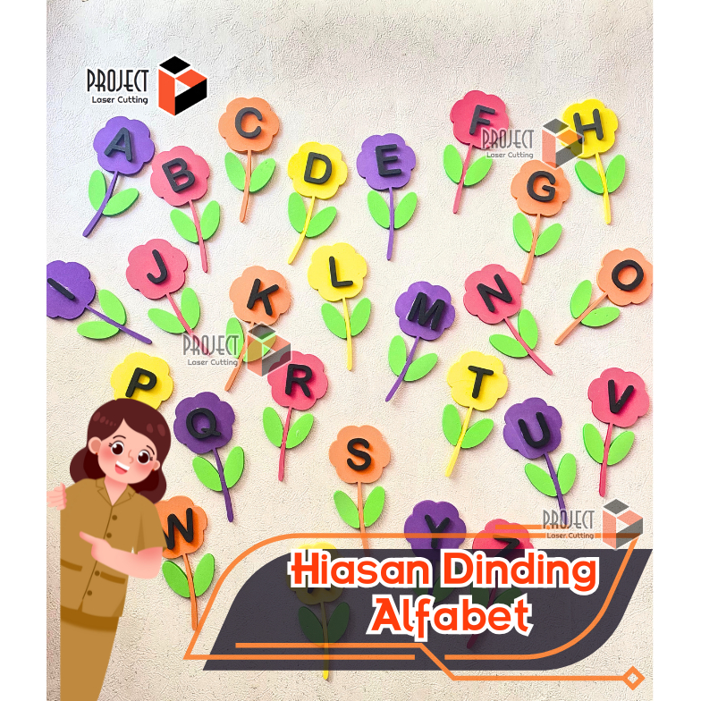 HURUF ALFABET KAPITAL SPON EVA/HIASAN DINDING ALFABET KAPITAL SPON EVA MURAH/MEDIA PEMBELAJARAN ANAK