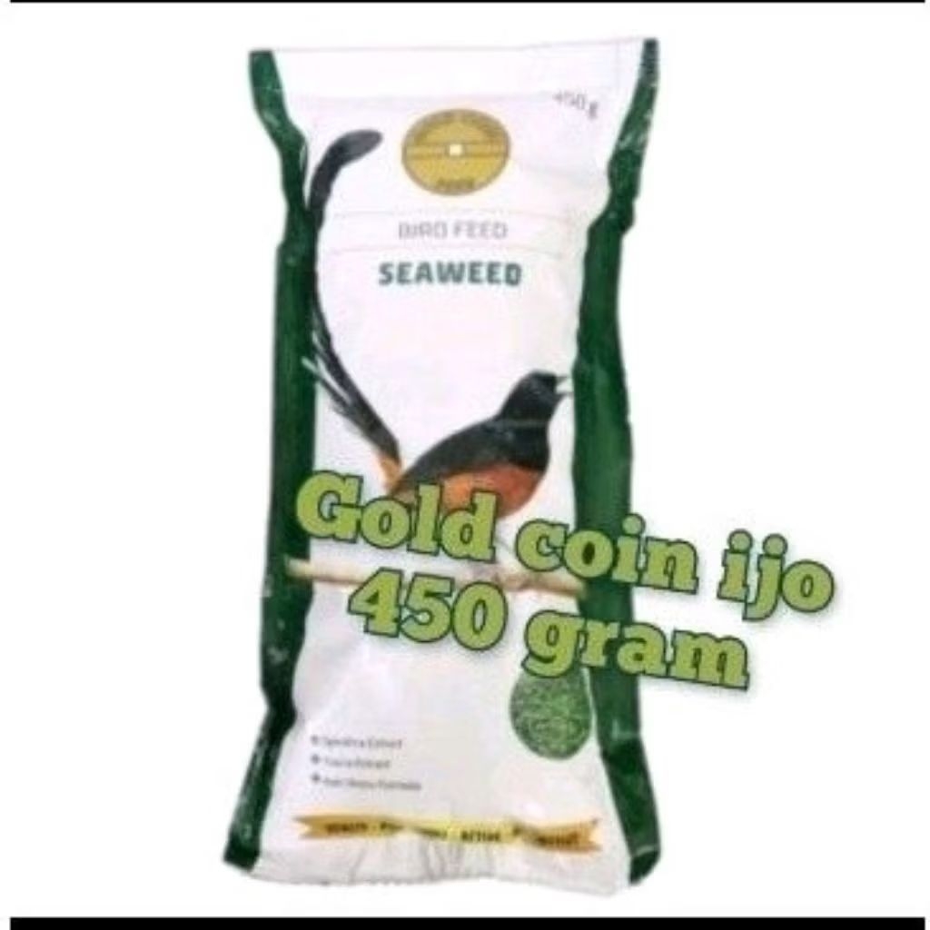 GOLDCOIN SEAWEED RUMPUT LAUT GOLD COIN HIJAU PAKAN BURUNG MURAI