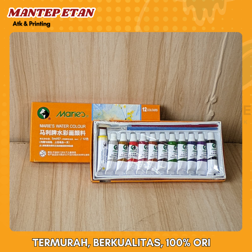 

CAT AIR MARIES 12 WARNA FREE KUAS ORIGINAL