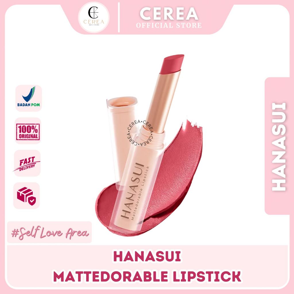 [BPOM] NEW Hanasui Mattedorable Lipstick Anti Geser Tahan Lama | Lipstik Hanasui Terbaru