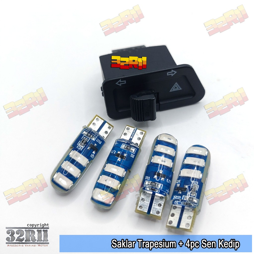 TOMBOL SAKLAR SEIN PLUS HAZARD LAMPU + 4 Lampu sein kedip motor supra x kharisma revo beat karbu