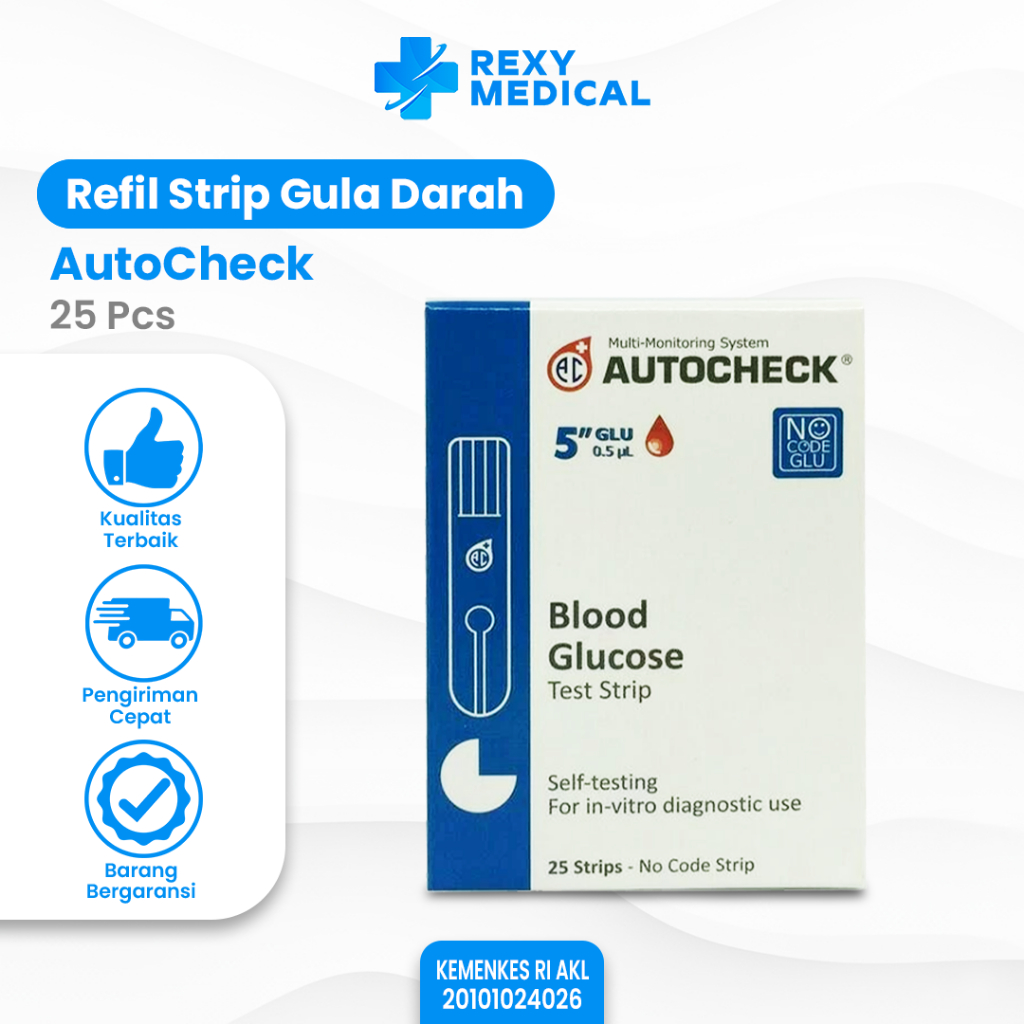 STRIP AUTOCHECK GLUCOSE GULA DARAH AUTOCHECK REFILL GULA DARAH