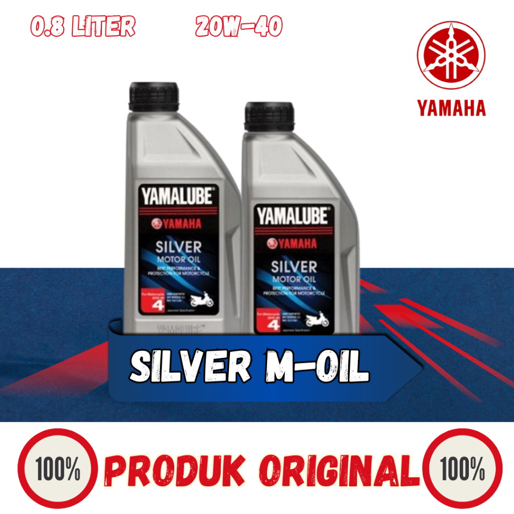 OLI MOTOR BEBEK YAMALUBE SILVER / OLI YAMALUBE SILVER KEMASAN BARU 800 ML