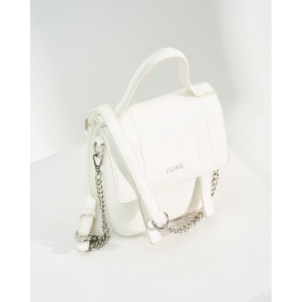 Tas myure by yuire new free box dan dustbag ada strap/tali panjang mix rantai uk 15x8x25