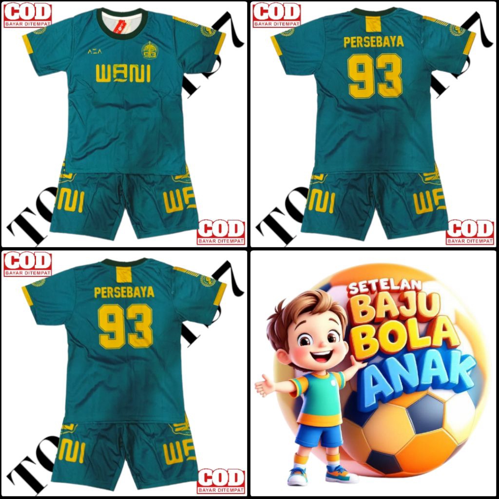 COD SETELAN JERSEY BOLA FOOTBALL CLUB PERSEBAYA SURABAYA FC TERLARIS FULL PRINTING | SETELAN BAJU BO