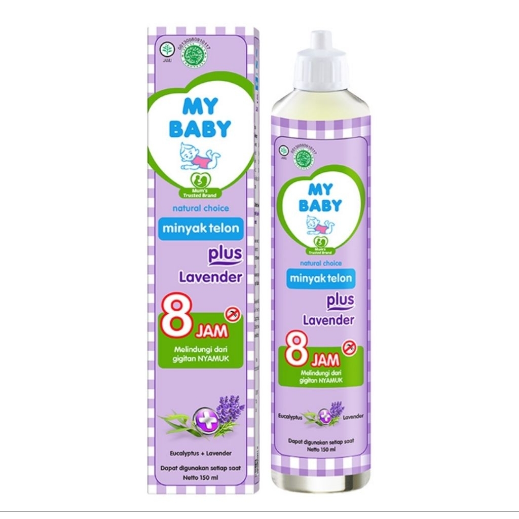 my baby minyak telon plus 150ml, my baby lavender 150 ml, minyak telon, my baby 150ml