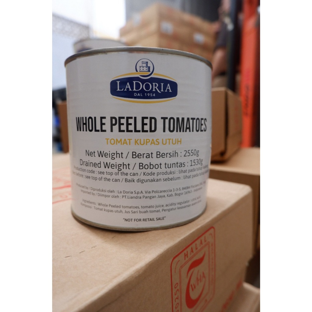 

LA DORIA Tomato Peeled 2,55kg Tomat Kupas