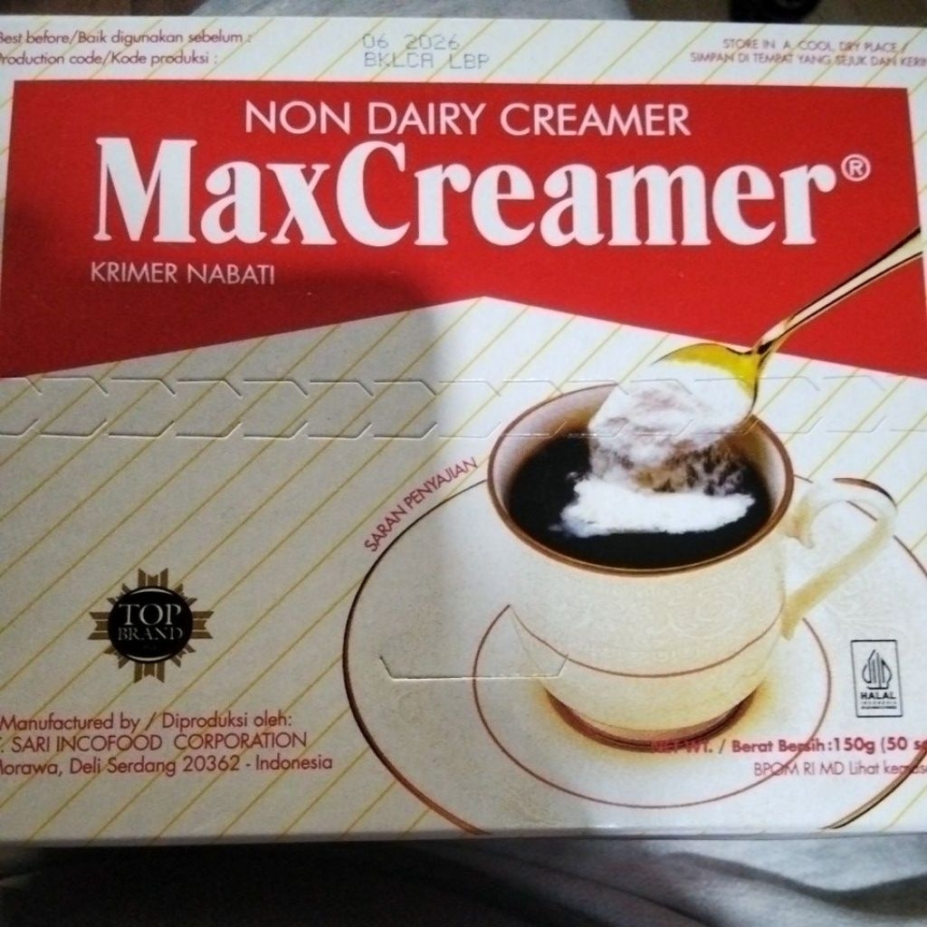 

maxcreamer sachet isi 50 sachet