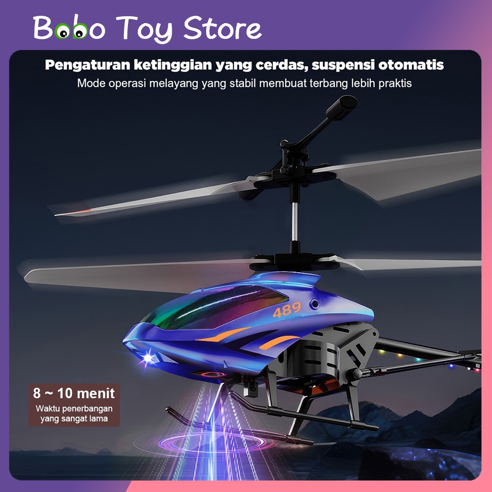 BOBO Helikopter Remote Control terbang besar asli Helikopter Terbaru Pesawat Remote Control Lampu LE