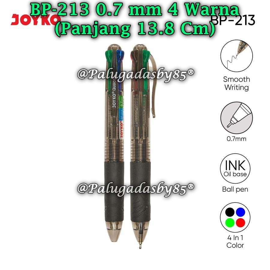 

(1 Biji) GABUNGAN Bolpen JOYKO BP-213 BP-366 BP-348 0.7 mm 4 Warna / Ball Pen Joyko 4 Warna (1 Biji)