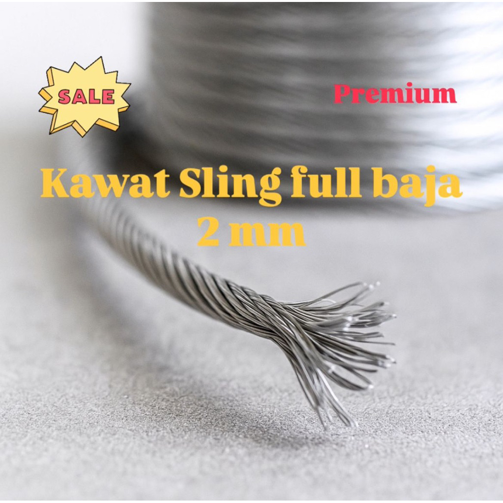 Kawat Sling Baja 2mm – Wire Rope Full Baja Meteran