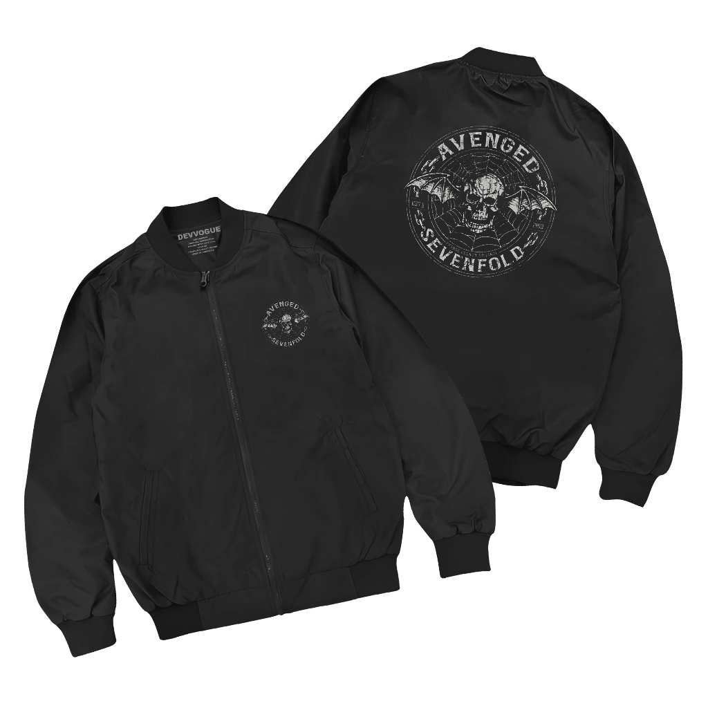 DEVVOGUE  Jaket Bomber Pria Avenged Sevenfold Bahan Taslan