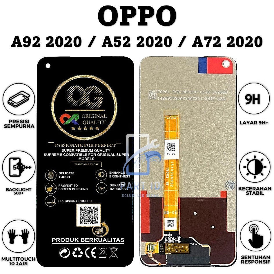 LCD TOUCHSCREEN OPPO A92 2020 / A52 2020 / A72 2020 FULLSET ORIGINAL 100%
