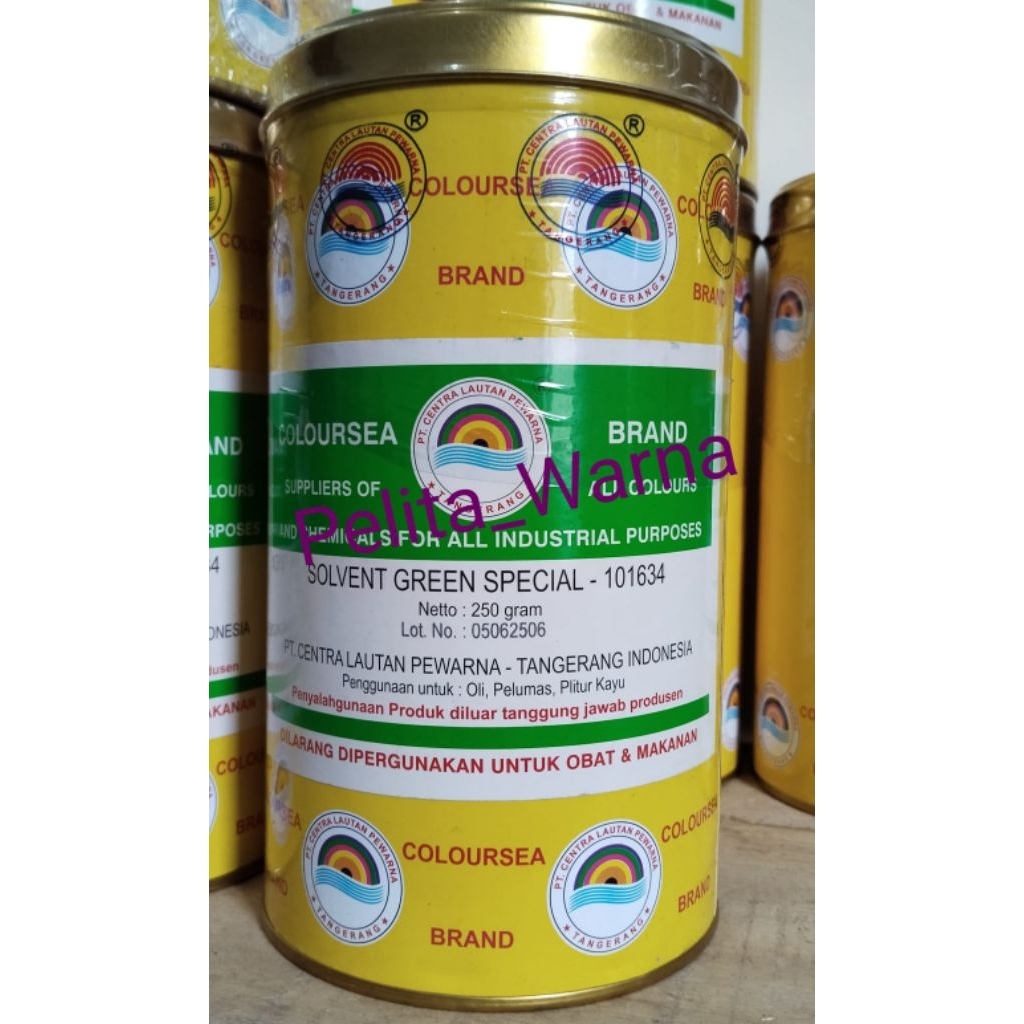 

DIJAMIN ORI !!! Pewarna larut minyak hijau tua/Solvent green special-101634 250gr Coloursea