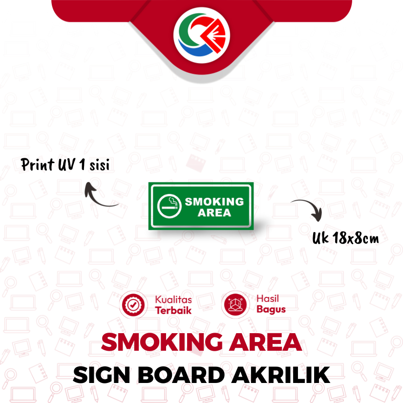 

SMOKING AREA SIGN BOARD AKRILIK