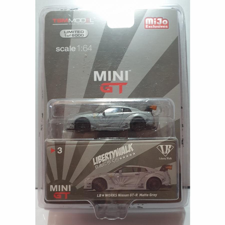 MINI GT 3 LB WORKS Nissan GT-R (R35) Matte Grey Type 1 MIJO