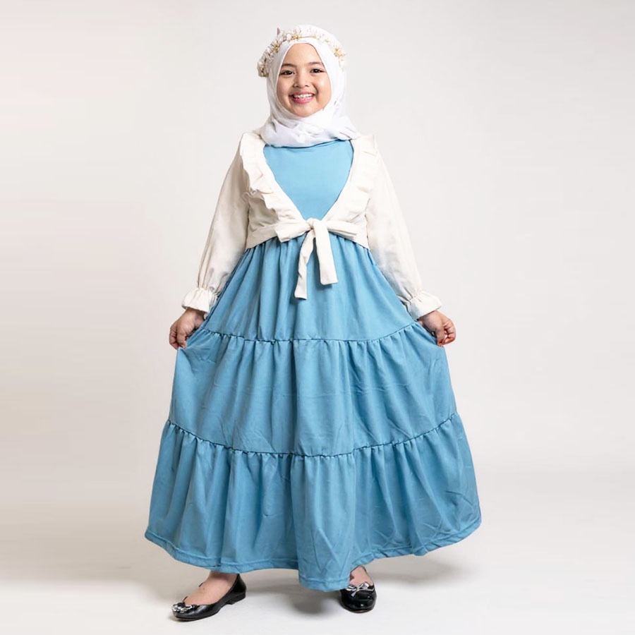 Baju Muslim Anak Prmpuan Seragam Ngaji Bocah Cewek Kekinian Kondangan Setelan Baju Celana Lebaran Ra