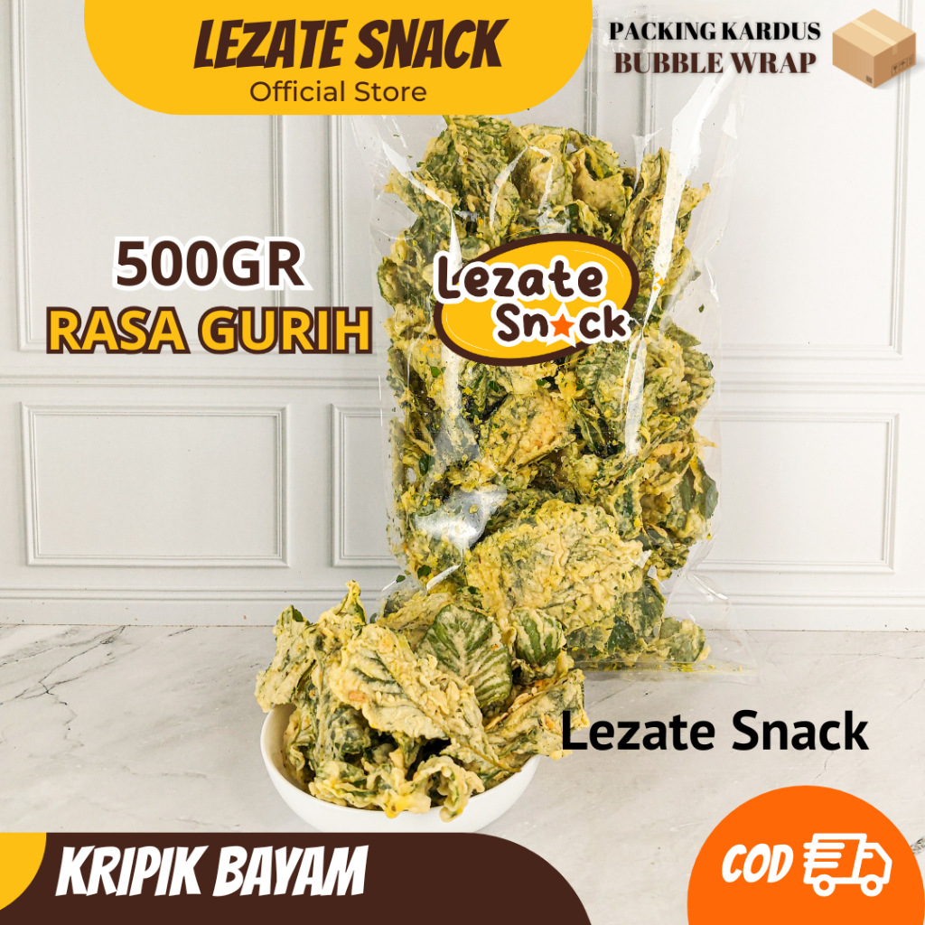 

Kripik Bayam 500gr Gurih Enak Renyah Kiloan Murah / Keripik Bayam Kiloan/ Kripik Bayam Crispy WAP SHOP