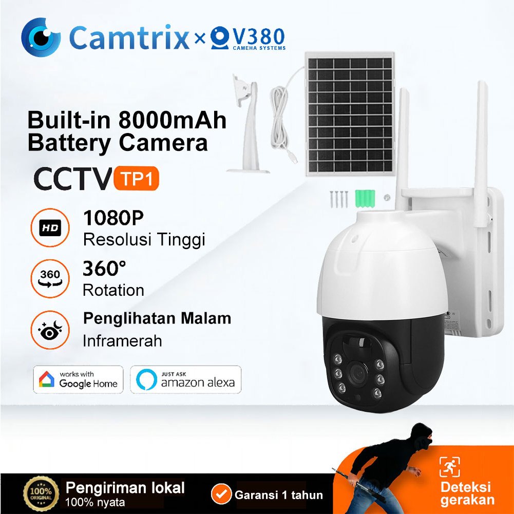 Camtrix Solar camera CCTV 6MP 4G SIM card/WIFI 5G/2.4G Solar CCTV Outdoor Waterproof night vision Tw