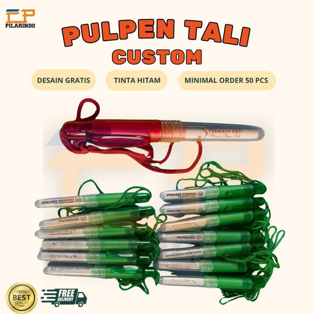 

Pulpen Tali Custom Promosi Souvenir Seminar