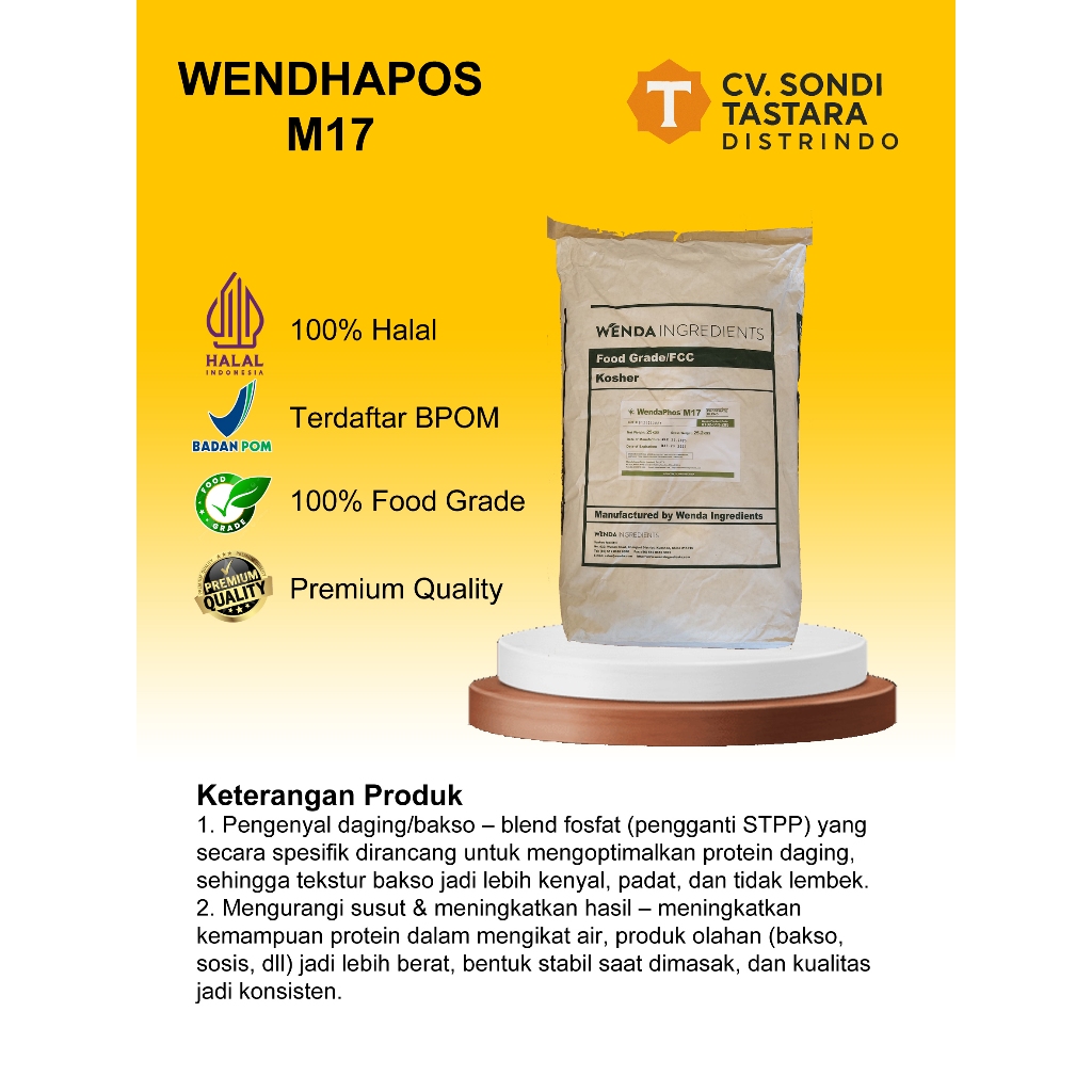 

WENDHAPOS M17 / PENGENYAL / PENINGKAT MUTU DAGING REPACK 1KG