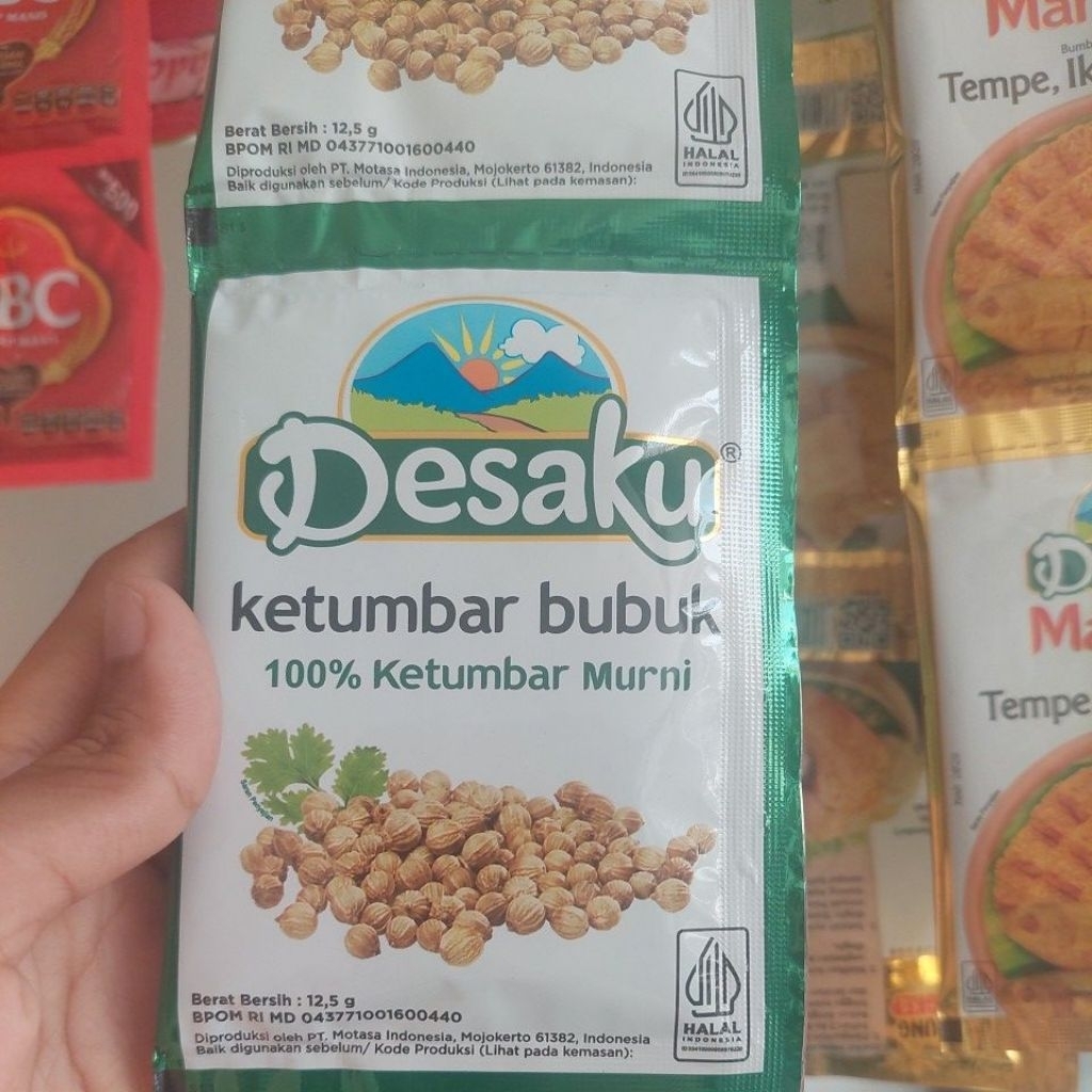 

Desaku ketumbar bubuk 12.5gr| 1 renceng isi 12 pcs