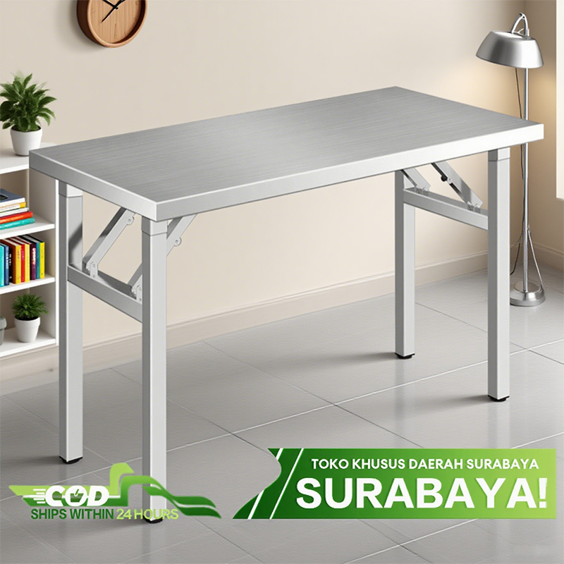 Pengiriman Dari Surabaya---Meja Lipat Besi Meja Lipat Portable Meja Belajar Lipat Meja Bar Dapur Lip