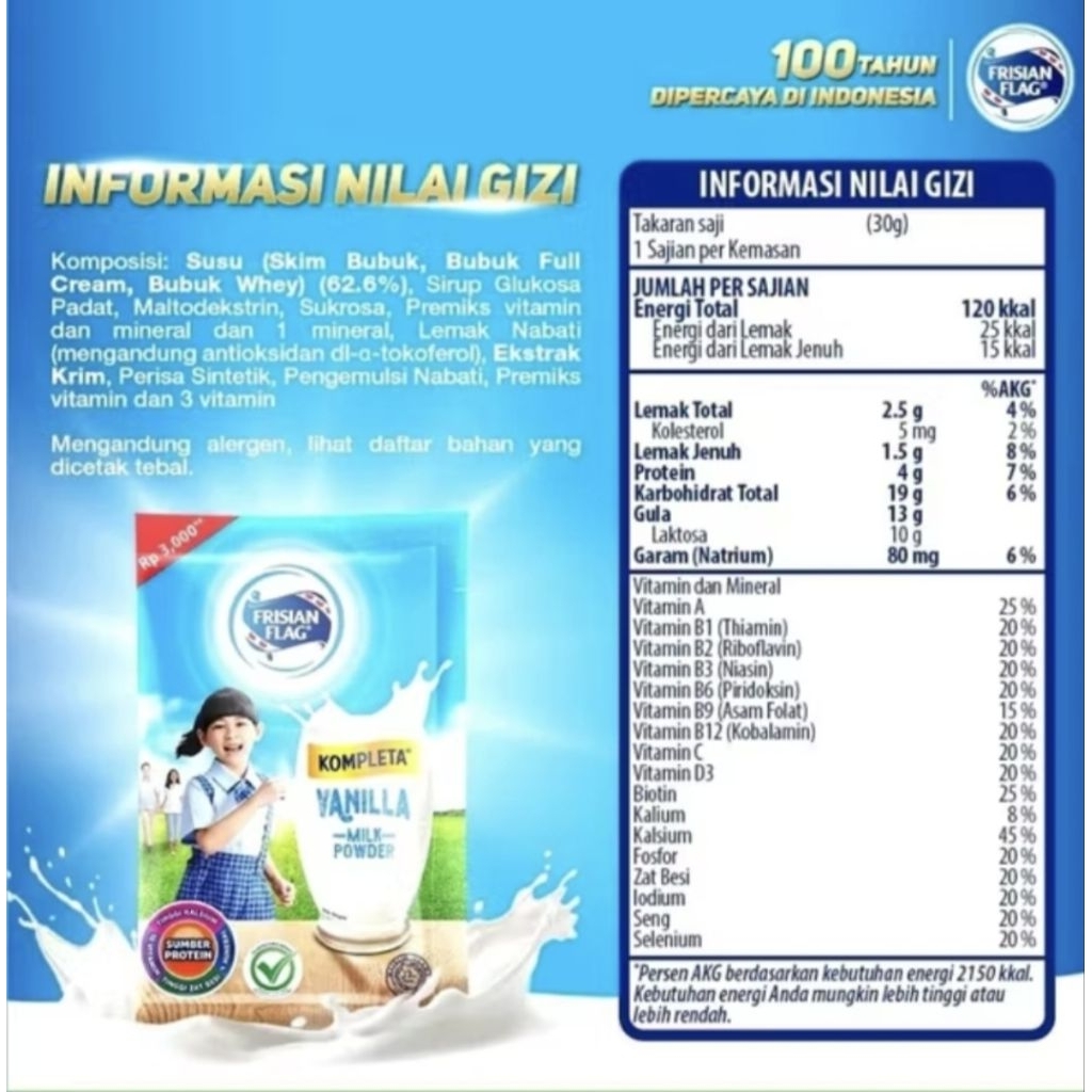 

Frisian Flag Kompleta Vanila 800gr