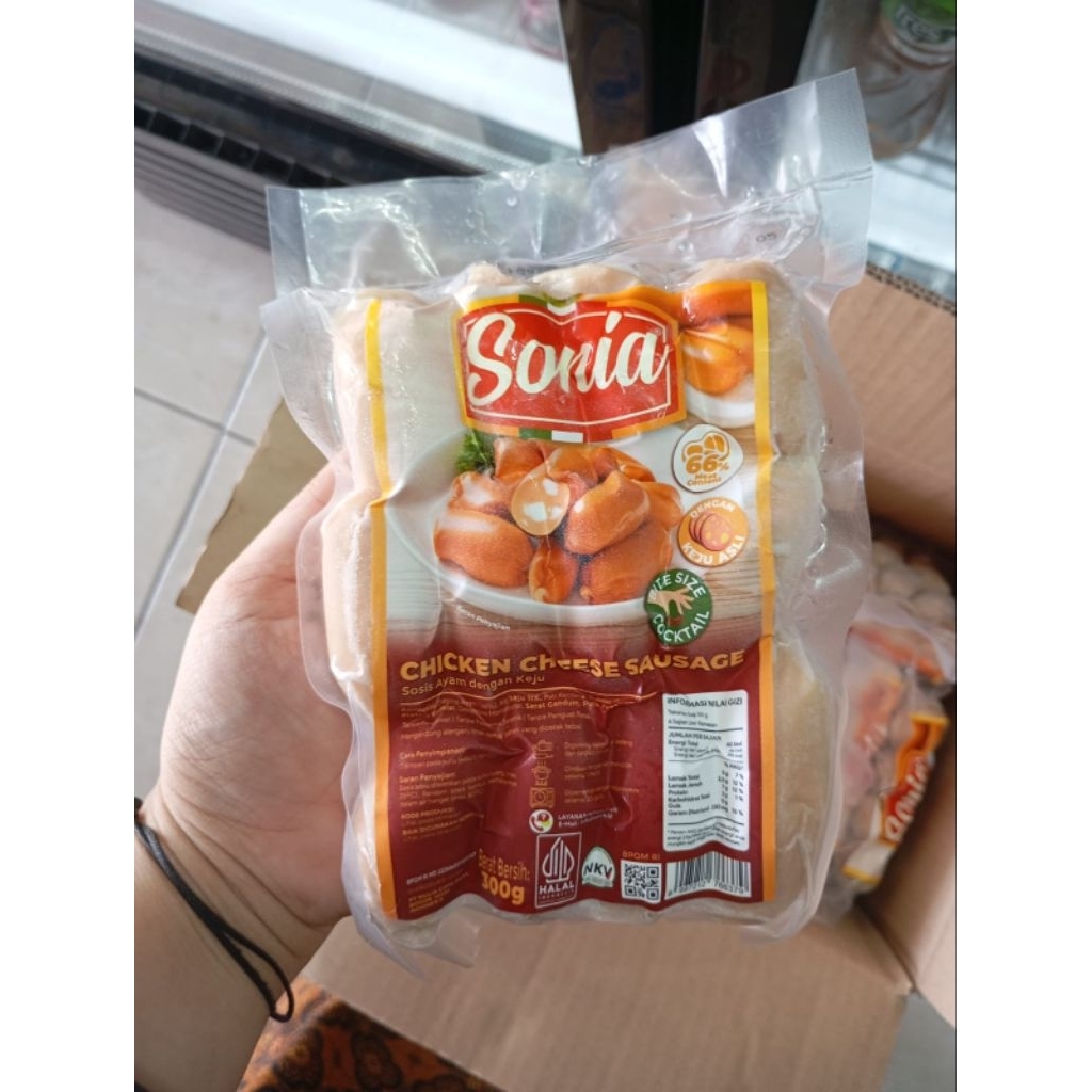 

SOSIS SONIA CHICKEN CHEESE 300GR / SOSIS AYAM KEJU