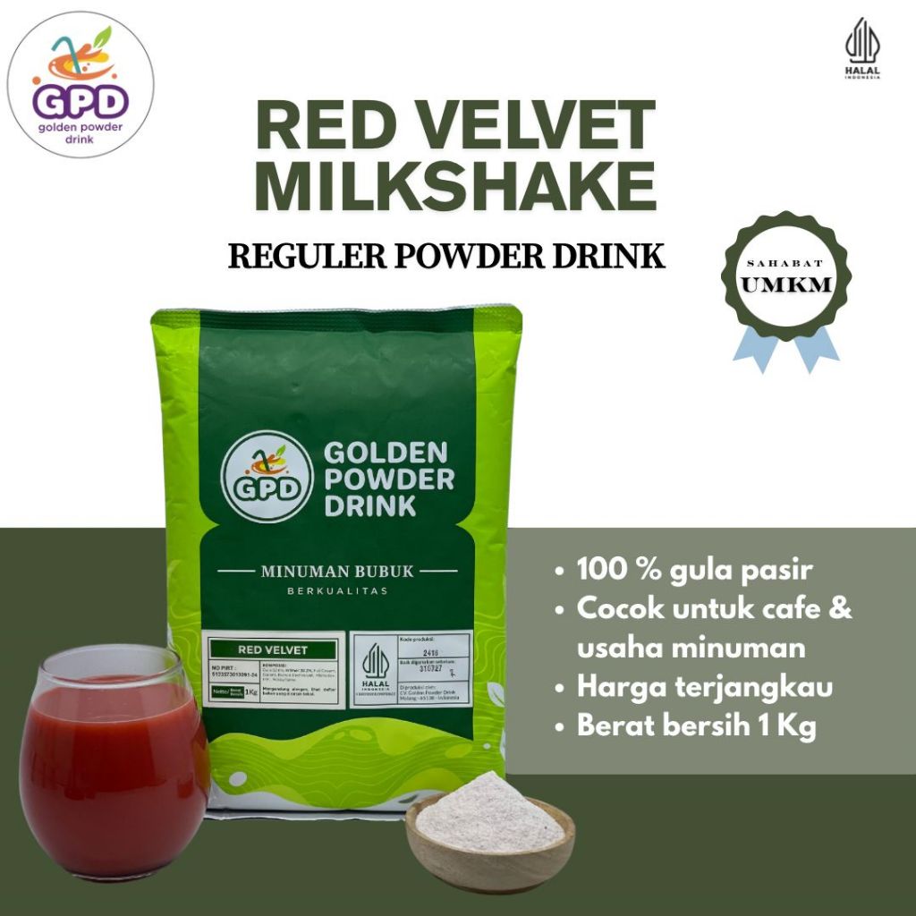 

Bubuk Minuman Reguler - Red Velvet - Golden powder drink