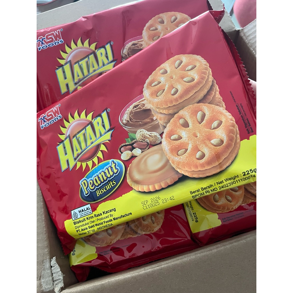 

Hatari Jam Biscuit Peanut / selai kacang 250/225g Cemilan Keluarga