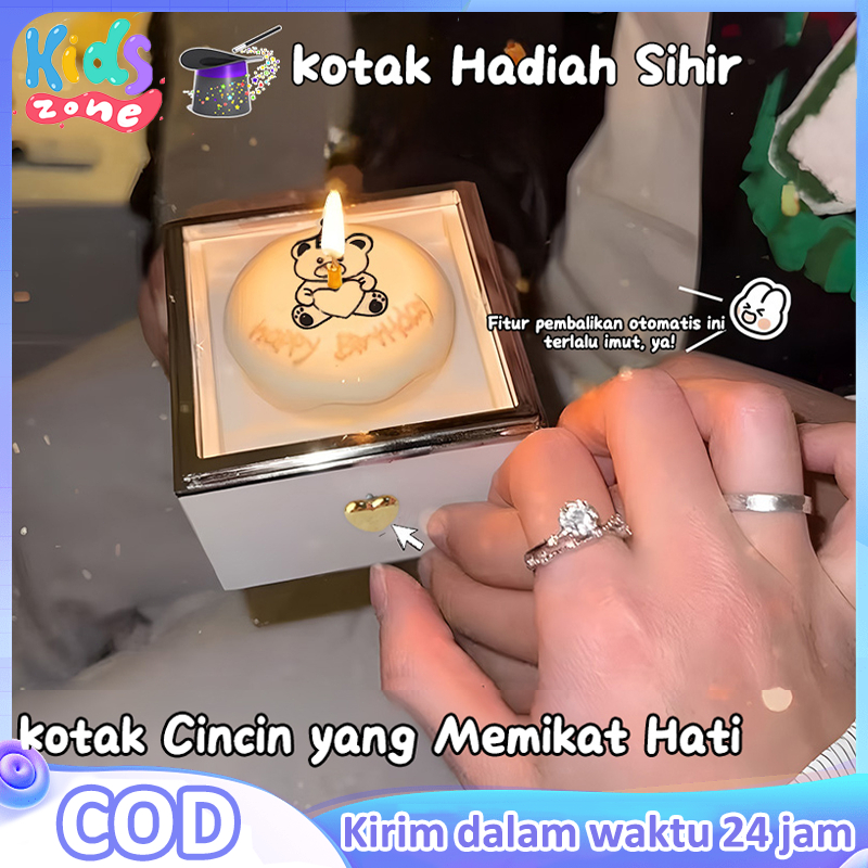 

Kotak Cincin Beruang Ring Box Surprise Box Lilin Ulang Tahun Beruang Kotak Perhiasan Cincin Kalung